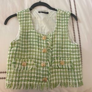 Zara tweed top